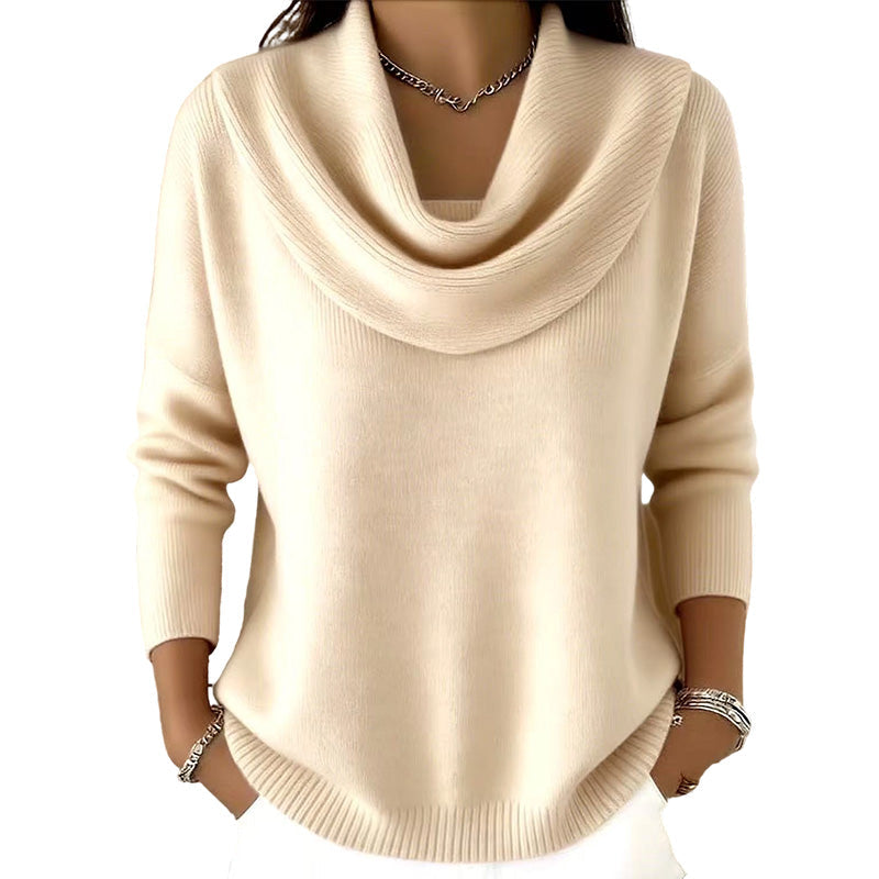 Kaia | Jersey de lentejuelas con cuello elegante – suave y abrigado
