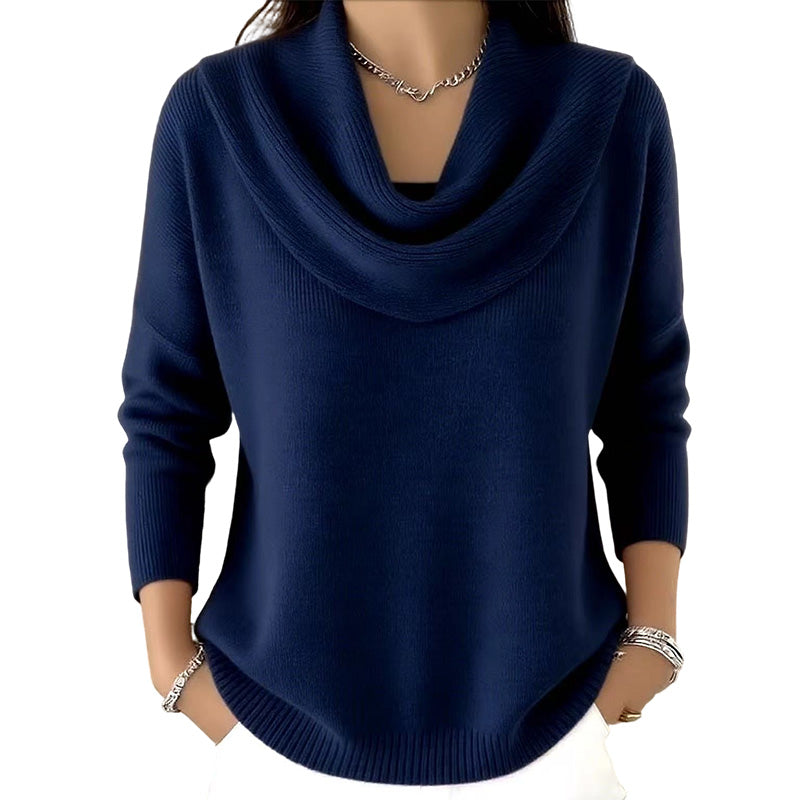 Kaia | Jersey de lentejuelas con cuello elegante – suave y abrigado