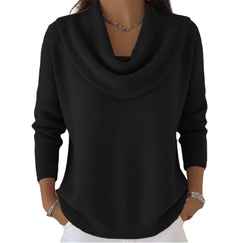 Kaia | Jersey de lentejuelas con cuello elegante – suave y abrigado