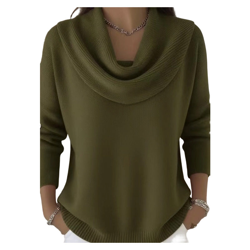 Kaia | Jersey de lentejuelas con cuello elegante – suave y abrigado