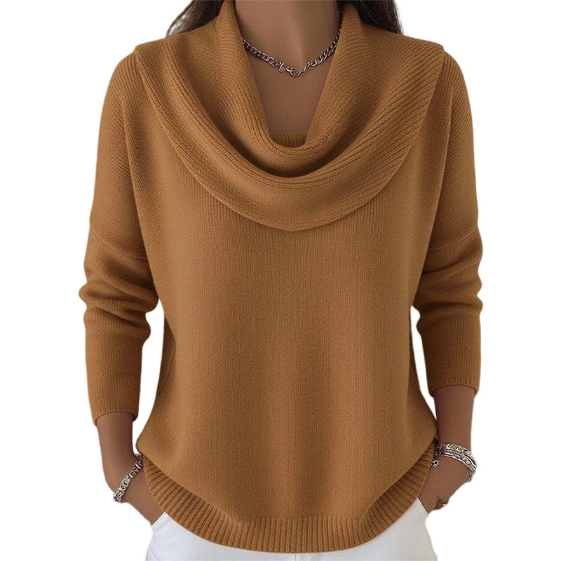 Kaia | Jersey de lentejuelas con cuello elegante – suave y abrigado