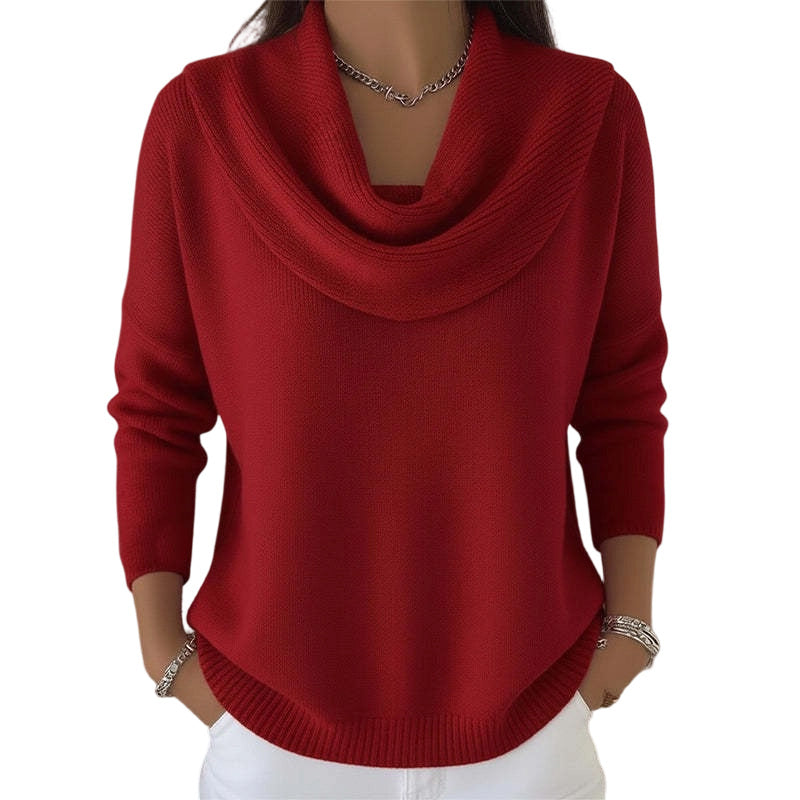 Kaia | Jersey de lentejuelas con cuello elegante – suave y abrigado