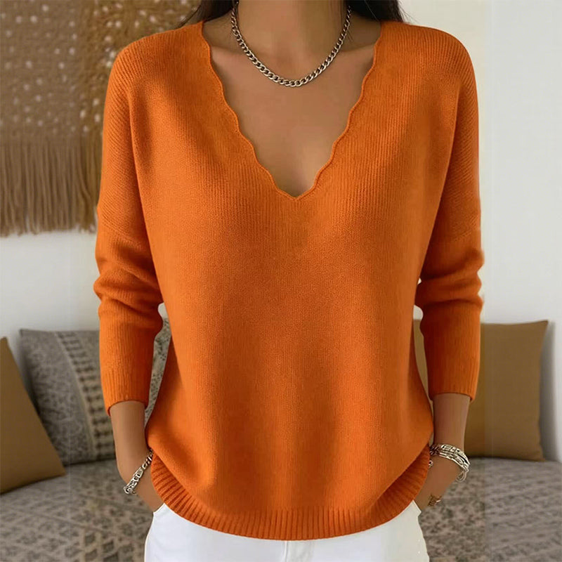 Sorelle | Jersey de punto con escote en V de picos para mujer