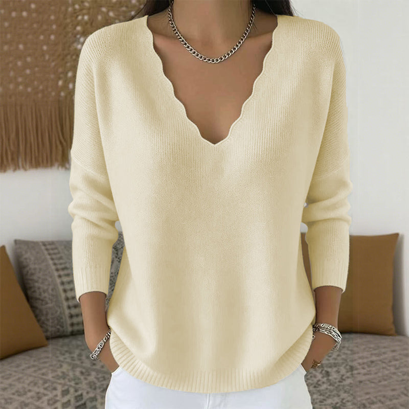 Sorelle | Jersey de punto con escote en V de picos para mujer