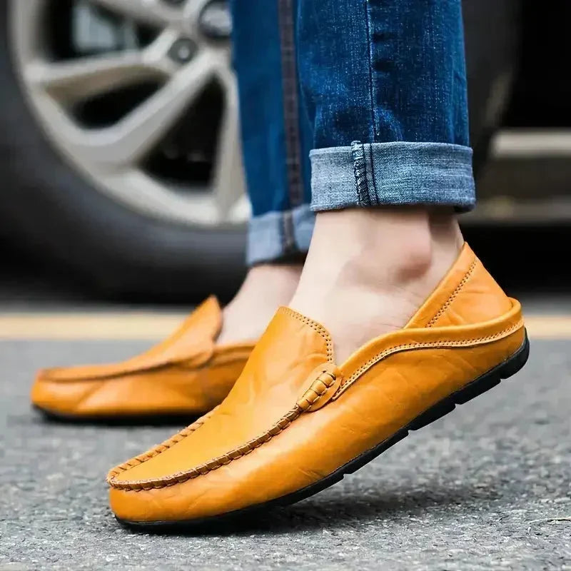 Bruno | Mocasines de cuero para hombre, hechos a mano al estilo milanés.
