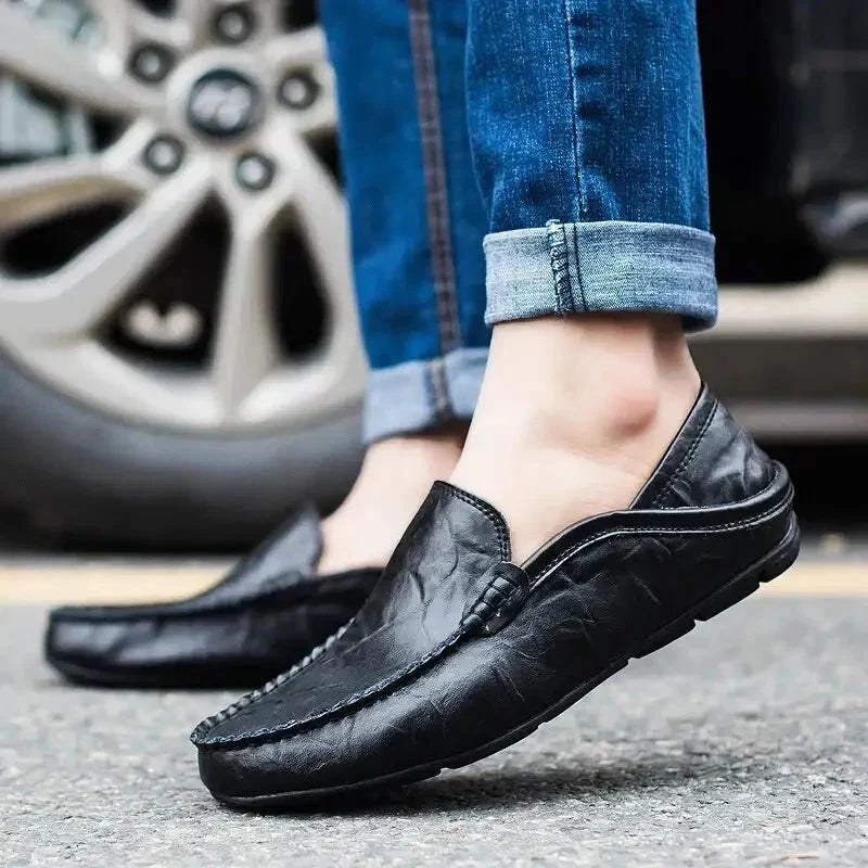 Bruno | Mocasines de cuero para hombre, hechos a mano al estilo milanés.