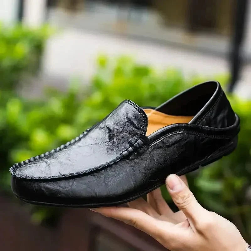 Bruno | Mocasines de cuero para hombre, hechos a mano al estilo milanés.