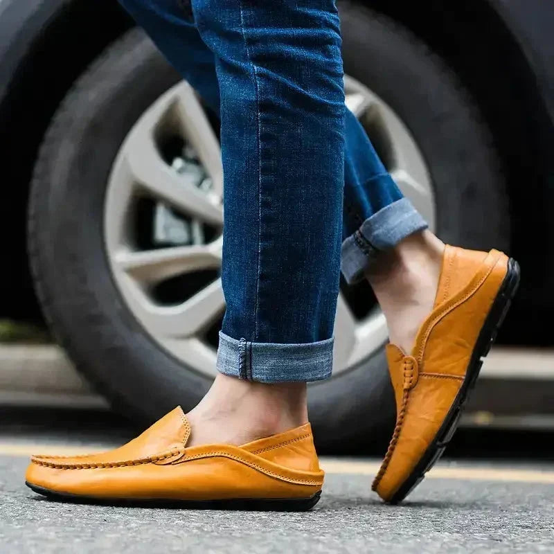 Bruno | Mocasines de cuero para hombre, hechos a mano al estilo milanés.