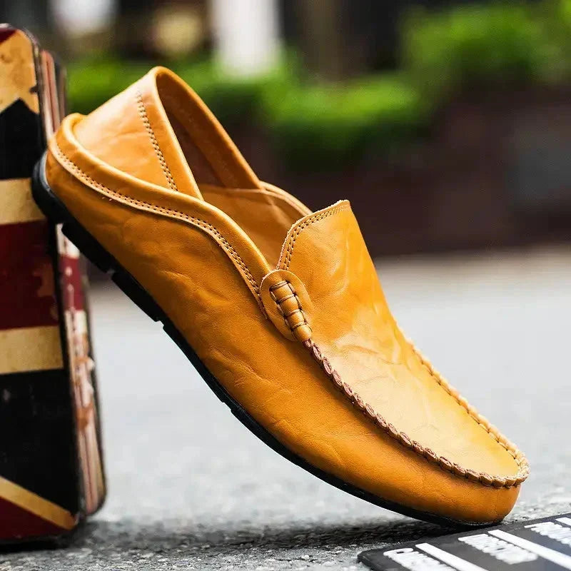Bruno | Mocasines de cuero para hombre, hechos a mano al estilo milanés.