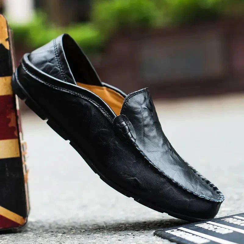 Bruno | Mocasines de cuero para hombre, hechos a mano al estilo milanés.