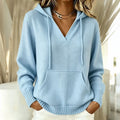 Veloura | Sudadera con capucha y cuello en V para mujer