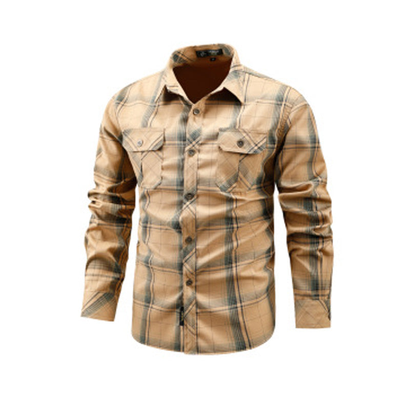 Dario |Camisa Casual de Manga Larga a Cuadros para Hombre