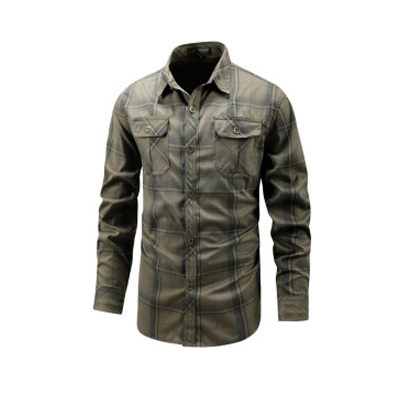 Dario |Camisa Casual de Manga Larga a Cuadros para Hombre