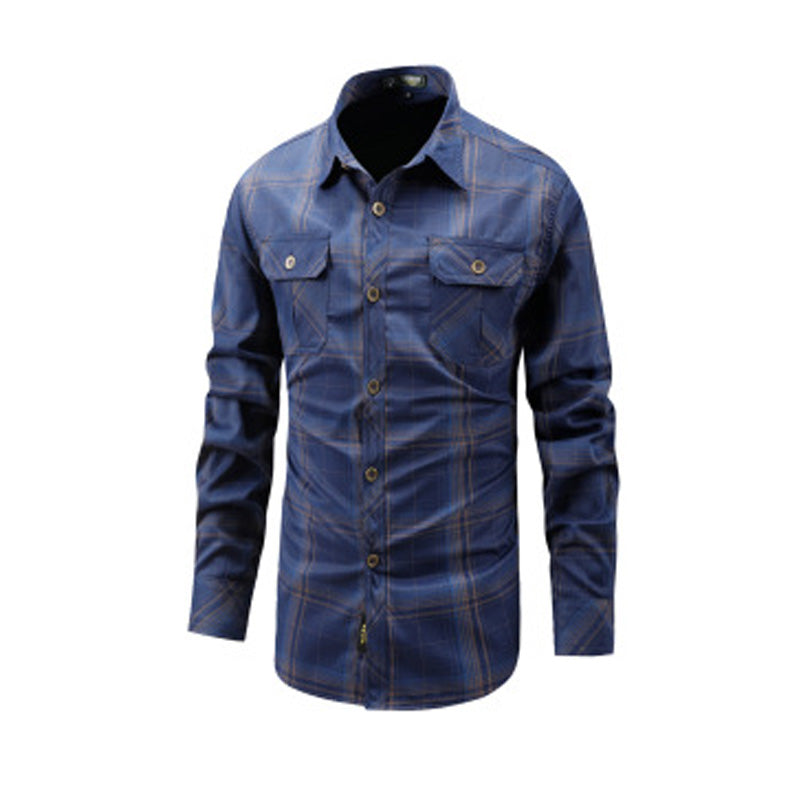 Dario |Camisa Casual de Manga Larga a Cuadros para Hombre