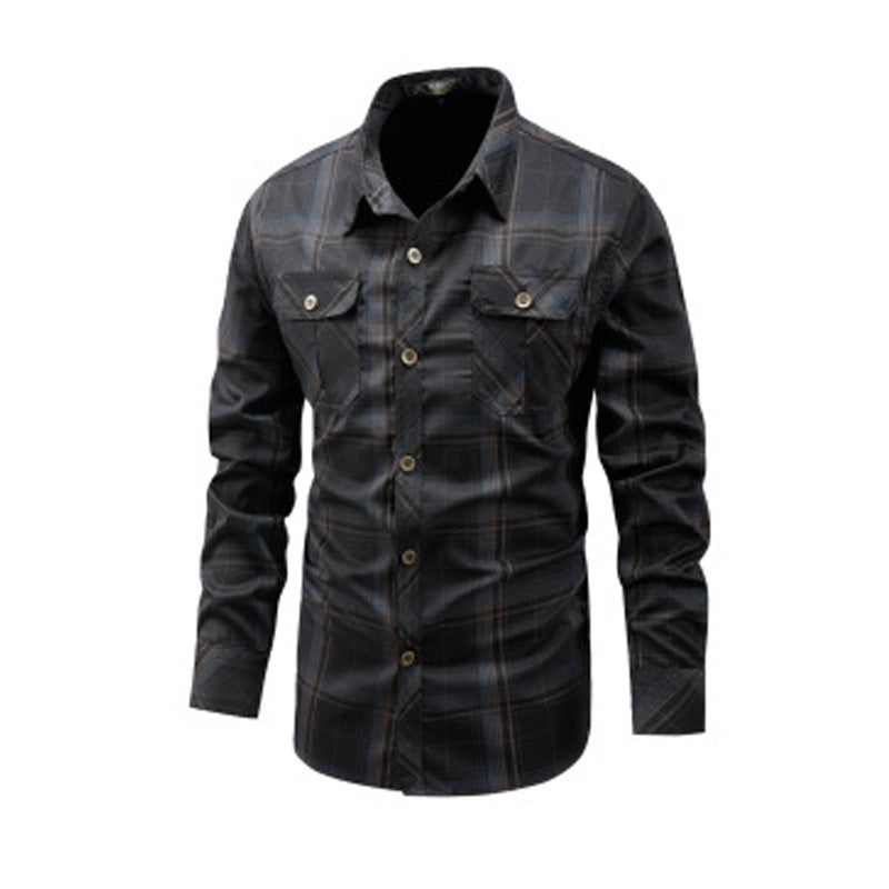Dario |Camisa Casual de Manga Larga a Cuadros para Hombre