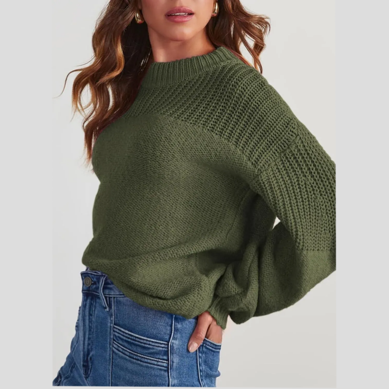 Luné | Jersey de punto de manga larga holgado para mujer