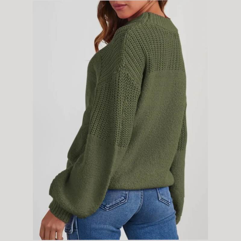 Luné | Jersey de punto de manga larga holgado para mujer