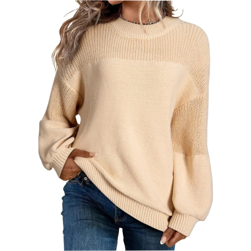 Luné | Jersey de punto de manga larga holgado para mujer