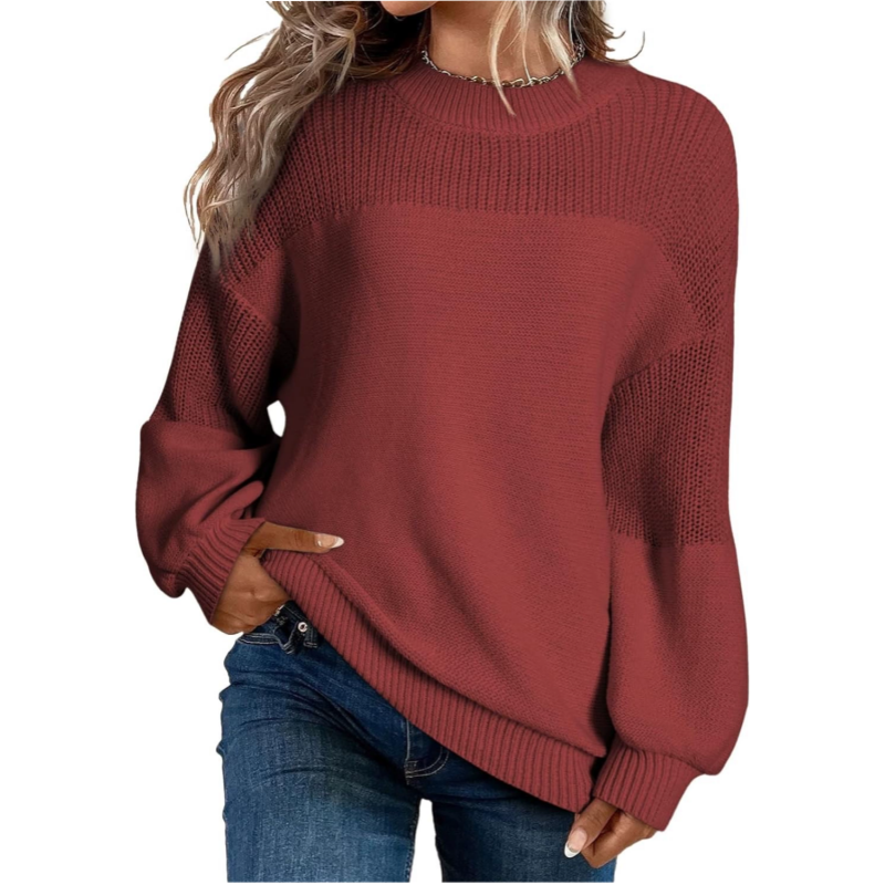 Luné | Jersey de punto de manga larga holgado para mujer