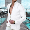 Kael |  Camisa de manga larga de lino para hombre con botones