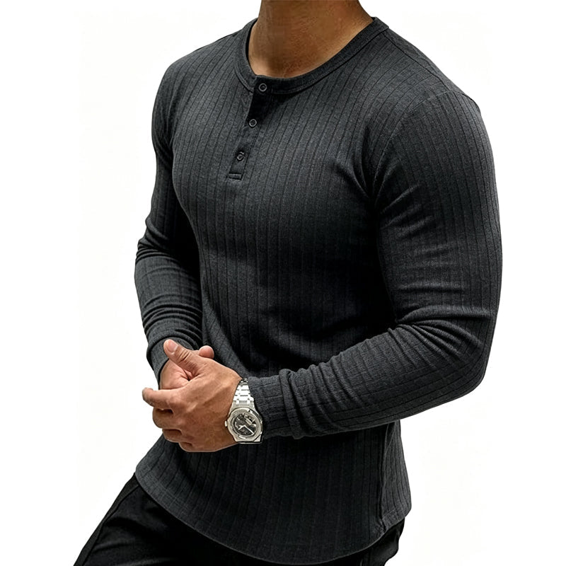 Nero | Camiseta Henley slim fit para hombre