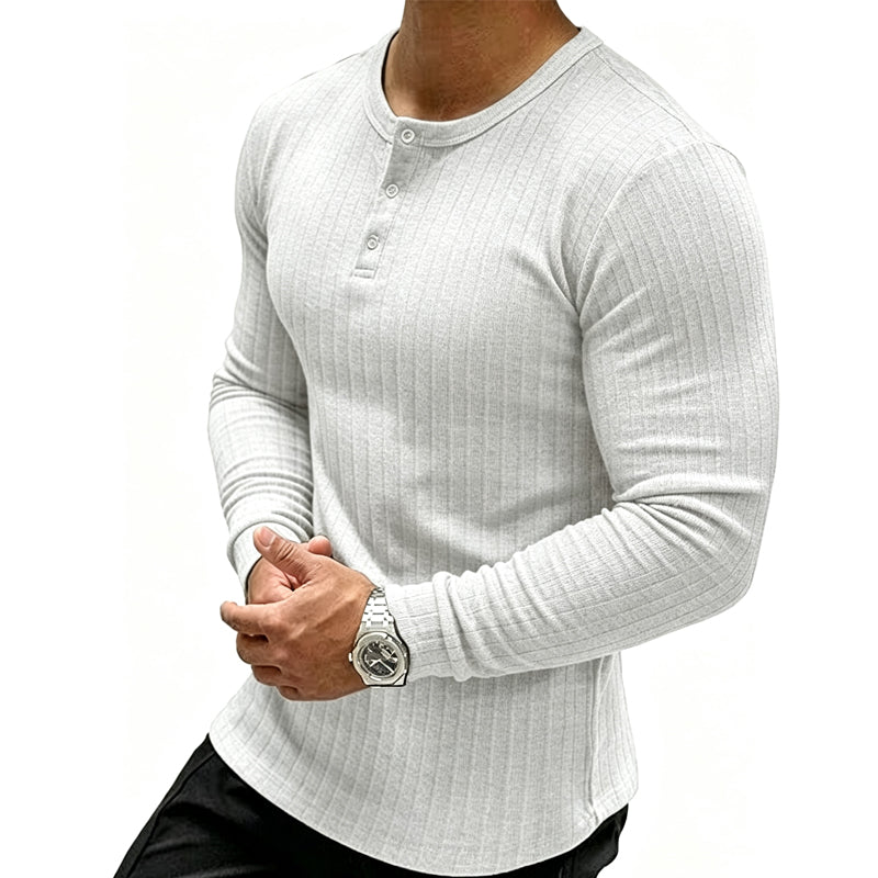 Nero | Camiseta Henley slim fit para hombre