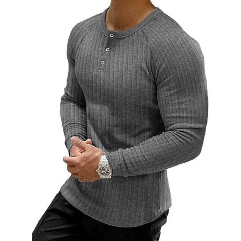 Nero | Camiseta Henley slim fit para hombre