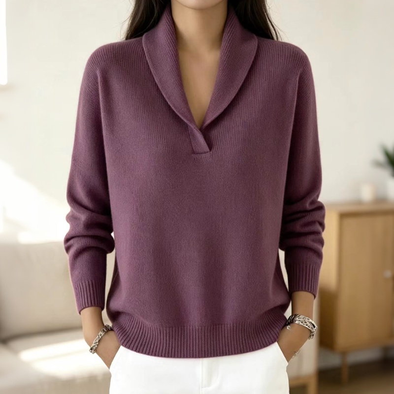 Vellina | Jersey con cuello chal para mujer