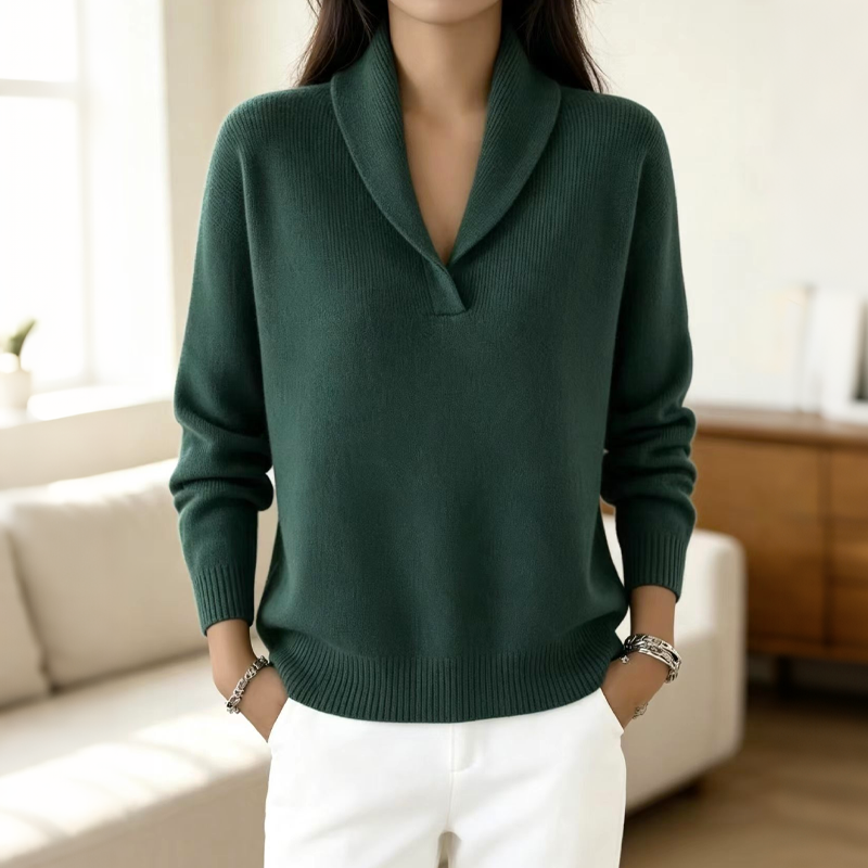 Vellina | Jersey con cuello chal para mujer