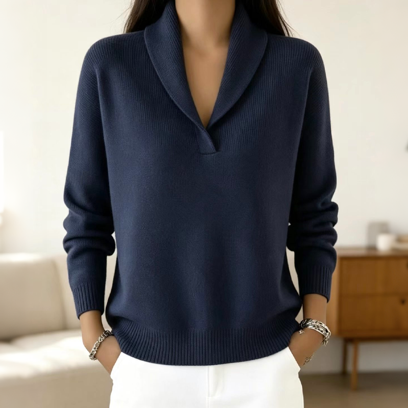 Vellina | Jersey con cuello chal para mujer