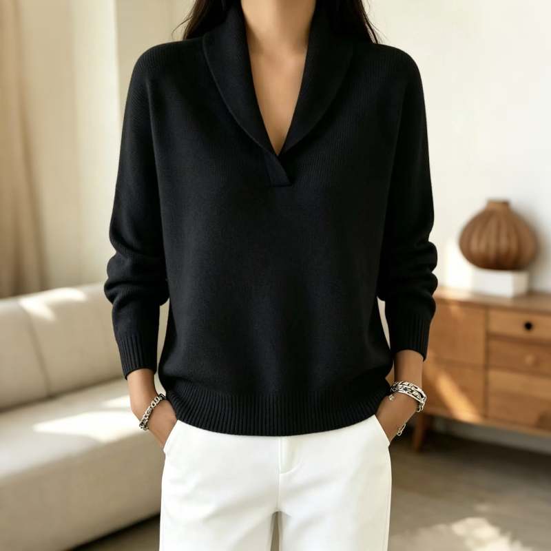 Vellina | Jersey con cuello chal para mujer