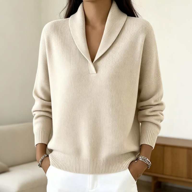 Vellina | Jersey con cuello chal para mujer