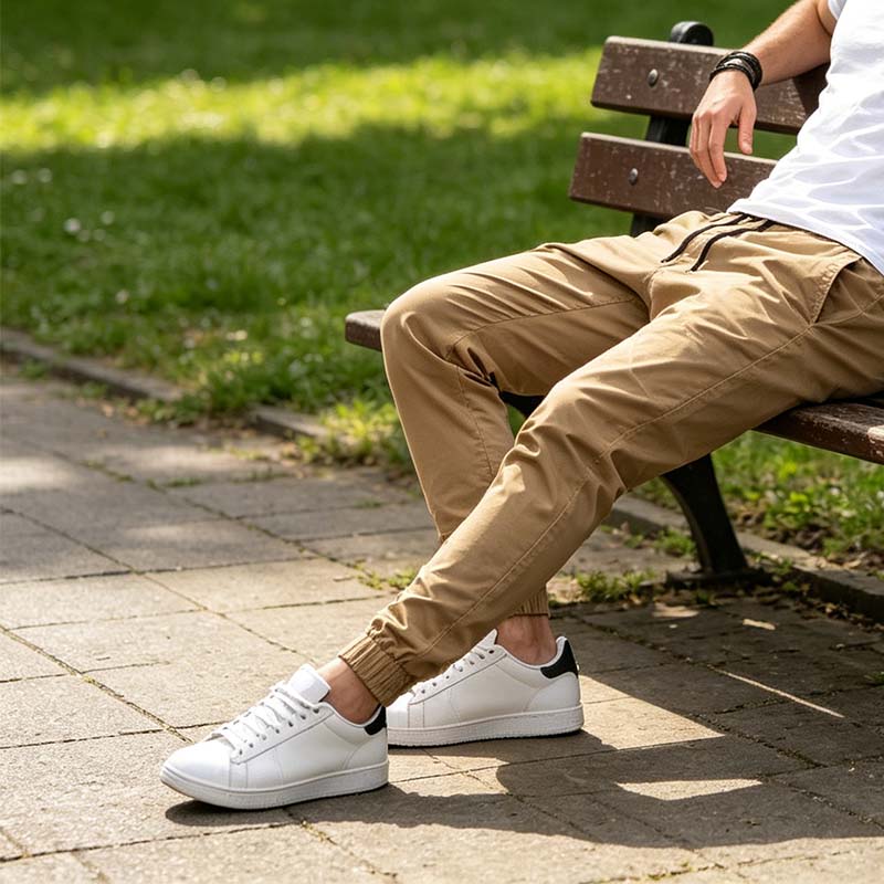 Pantalón jogger casual con cordón para hombre