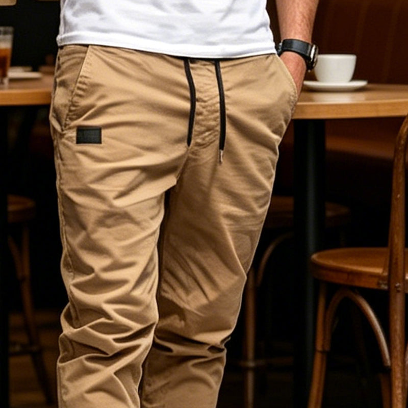 Pantalón jogger casual con cordón para hombre