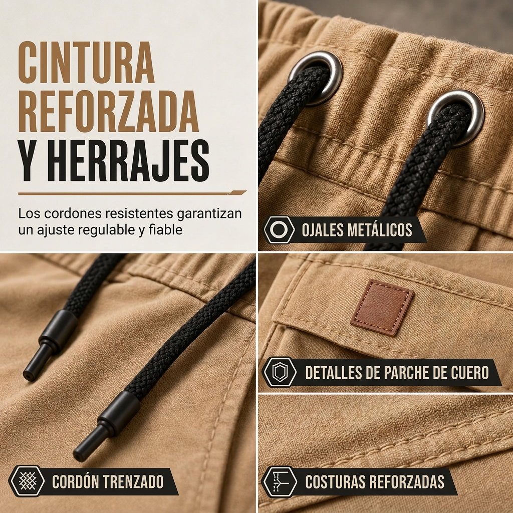 Luis | Pantalón jogger cargo liso para hombre