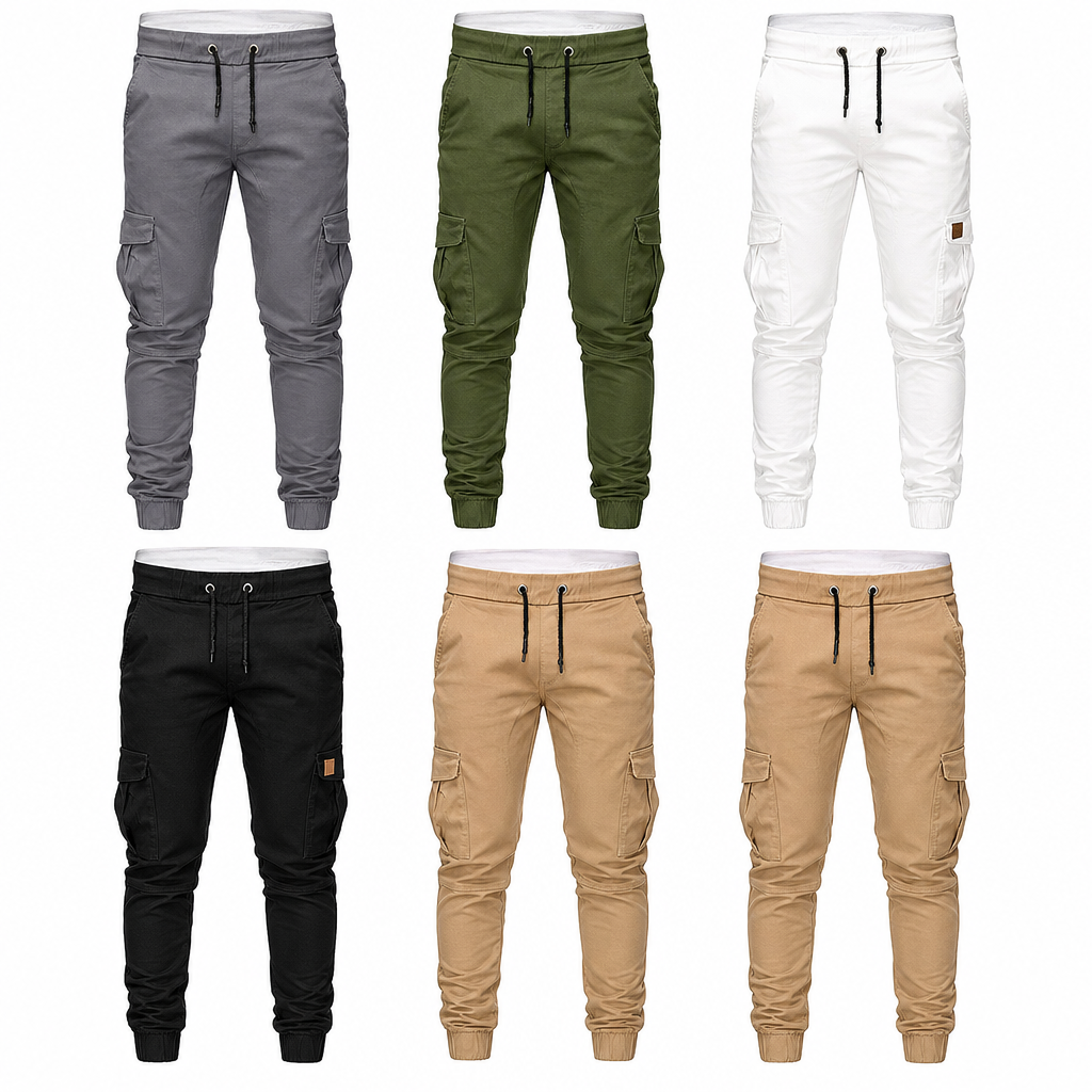 Luis | Pantalón jogger cargo liso para hombre