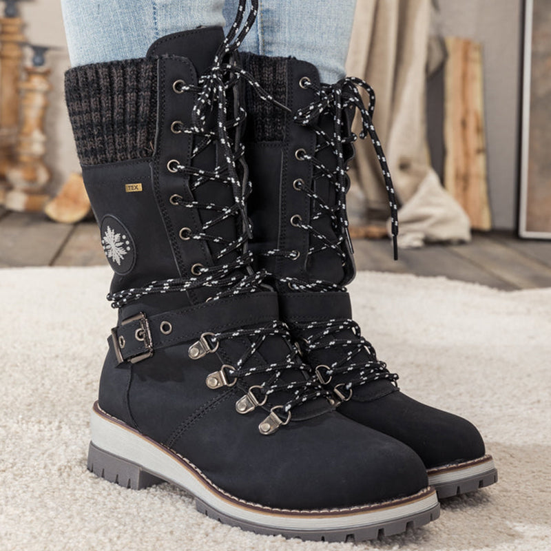 Botas de nieve impermeables hasta la rodilla para mujer