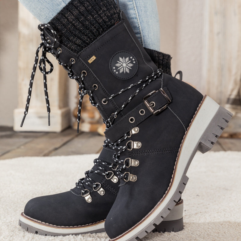 Botas de nieve impermeables hasta la rodilla para mujer