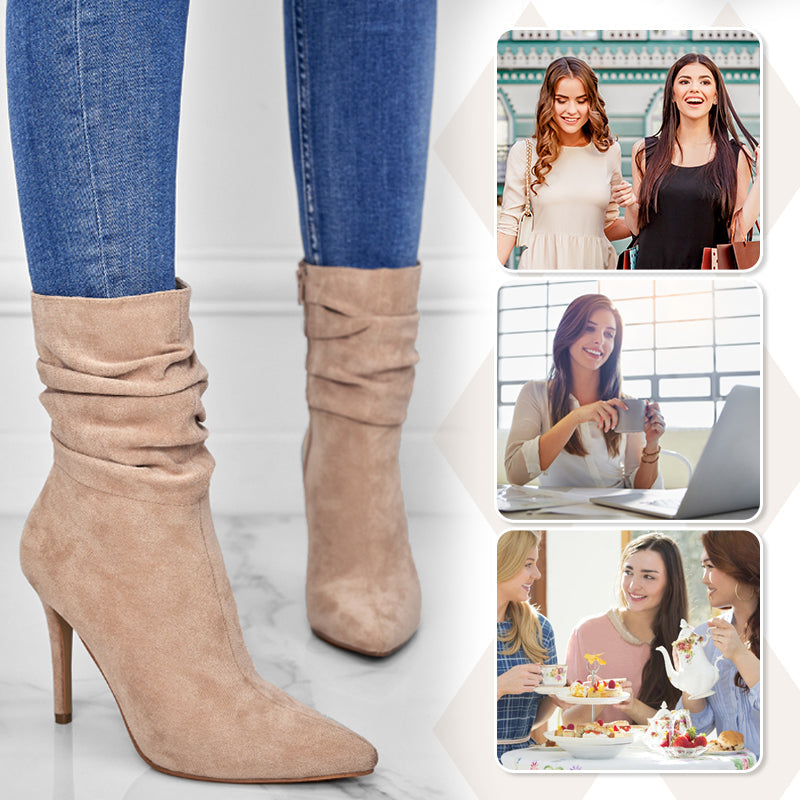 Botines de tacón con puntera fina para mujer — detalle 5