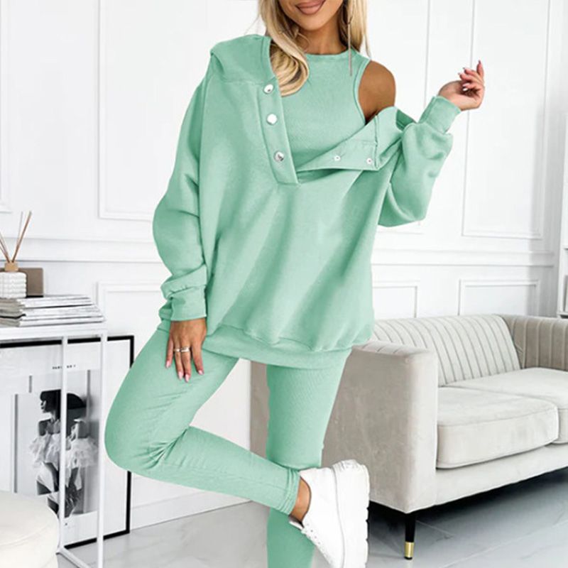 Conjunto deportivo de tres piezas para mujer, vista 12