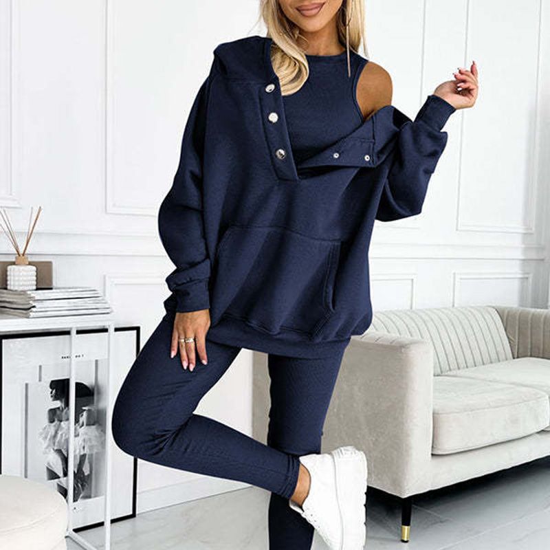 Conjunto deportivo de tres piezas para mujer, vista 14