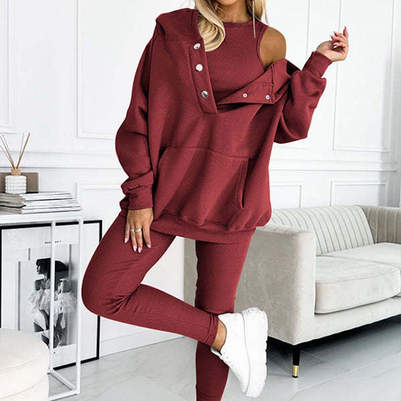 Conjunto deportivo de tres piezas para mujer, vista 15