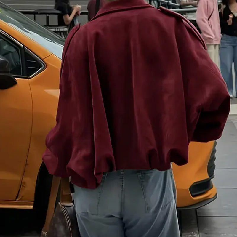 Chaqueta estilo piloto con efecto ante, vista 7