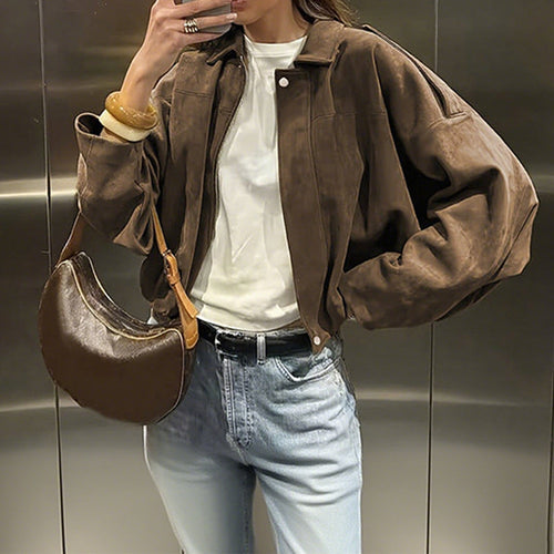 Chaqueta estilo piloto con efecto ante, vista 10