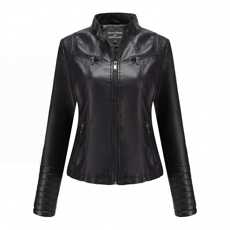 Chaqueta de cuero sintético para mujer, imagen 11