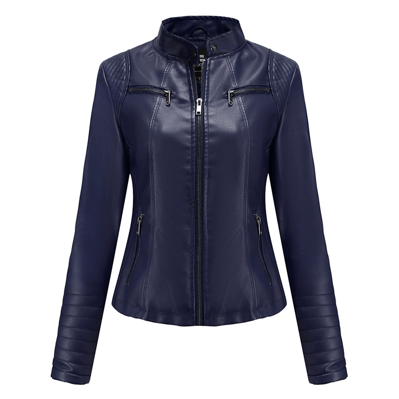 Chaqueta de cuero sintético para mujer, imagen 14