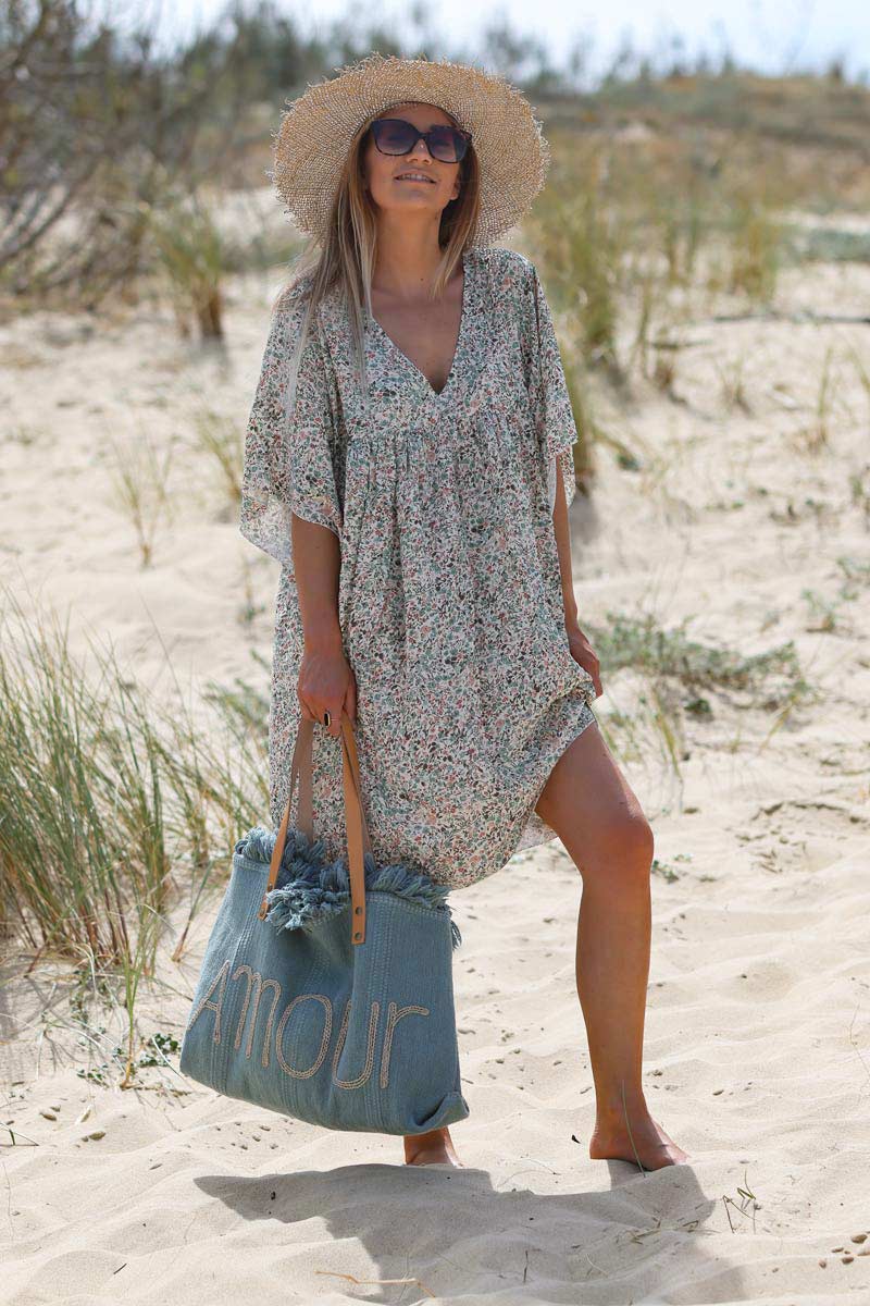 Vestido fluido Jeanne verde celadón - imagen 6