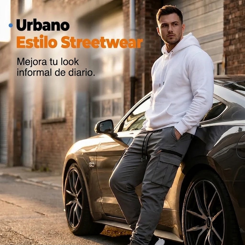 Nicolas | Pantalones jogger casuales para hombre con múltiples bolsillos – Cómodos y elásticos