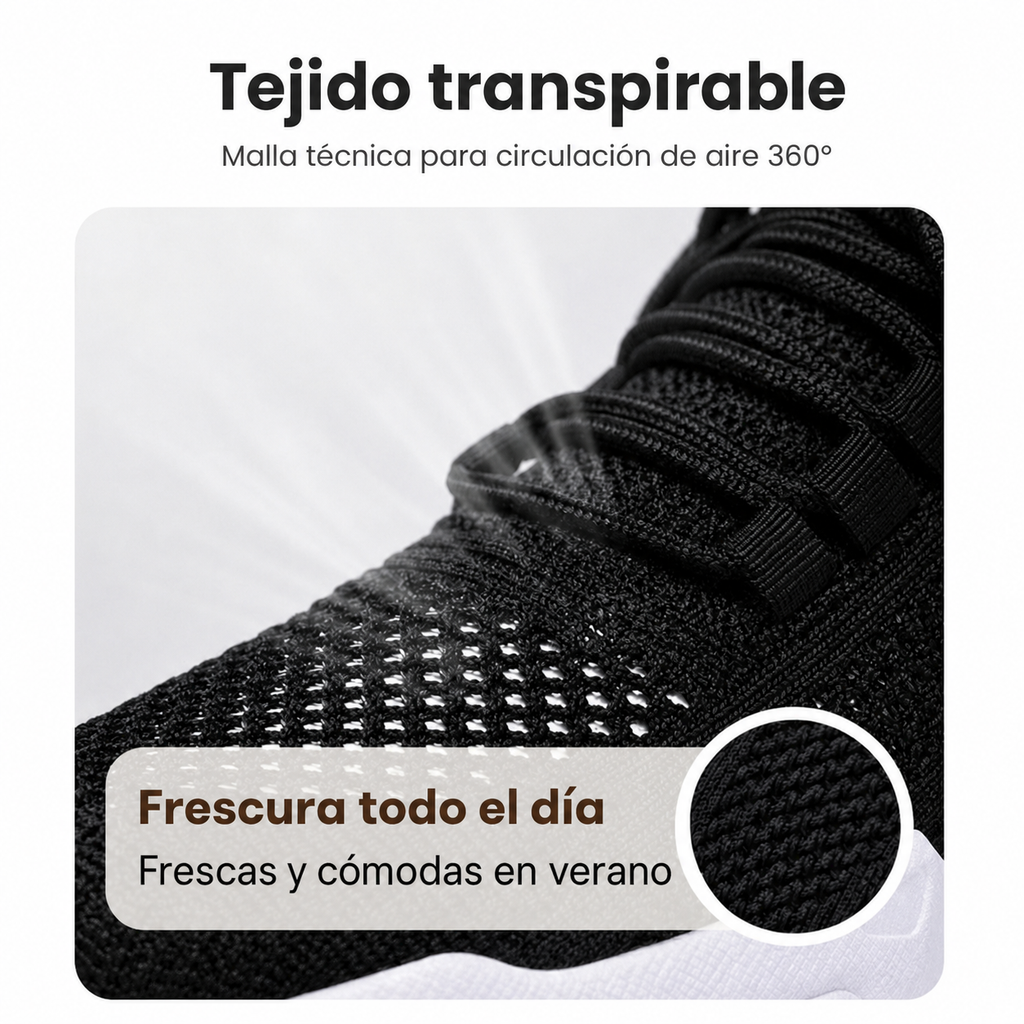Tejido transpirable con malla técnica y circulación de aire 360 grados
