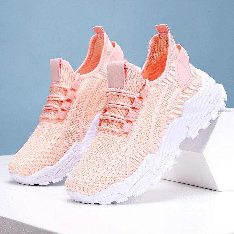 Zapatillas rosas transpirables para mujer
